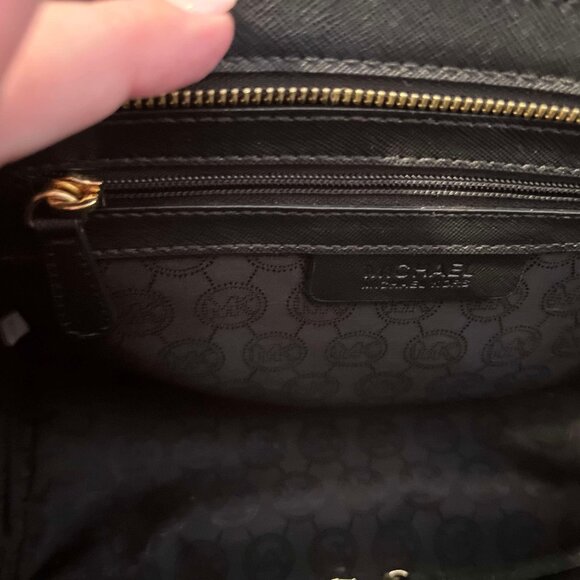 Micheal Koors Black Saffiano Leather Satchel - Picture 3 of 5